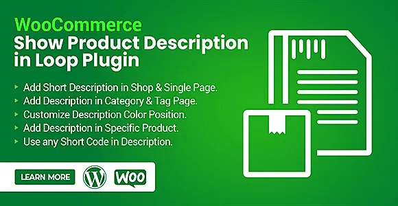 WooCommerce Loop Description – Show Product Description in Shop & Category