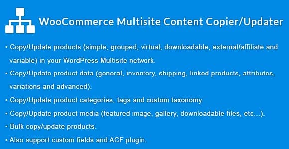 WooCommerce Multisite Content Copier/Updater WordPress Plugin