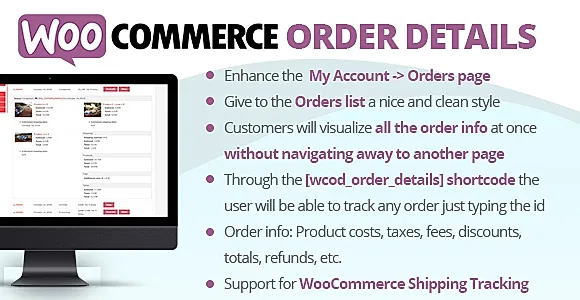WooCommerce Order Details WordPress Plugin