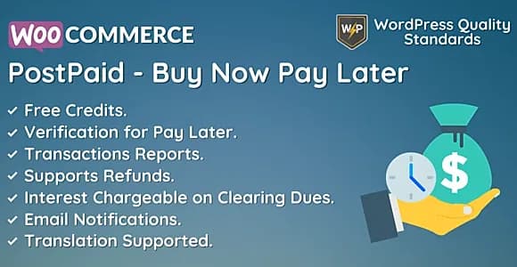 WooCommerce PostPaid WordPress Plugin