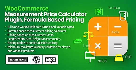 WooCommerce Price by Unit – Length, Area, Weight & Volume Calculator