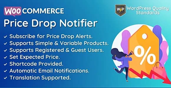 WooCommerce Price Drop Notifier WordPress Plugin