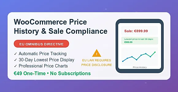 WooCommerce Price History & Sale Compliance
