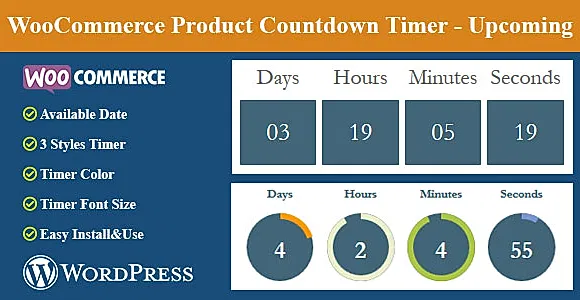 WooCommerce Product Countdown Timer - Upcoming