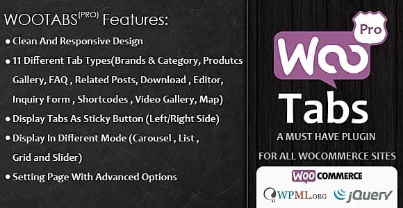 Woocommerce Product Tab Pro WordPress Plugin