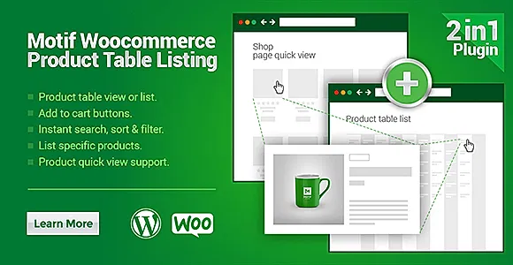 WooCommerce Product Table – Custom Listing & Quick Order Table