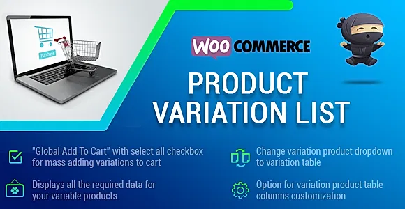 WooCommerce Product Variation List WordPress Plugin
