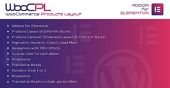 WooCommerce Products Layout for Elementor WordPress Plugin