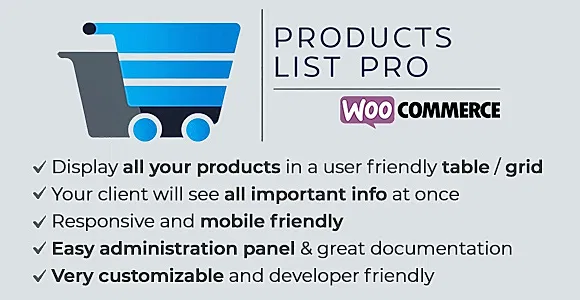 Woocommerce Products List WordPress Plugin