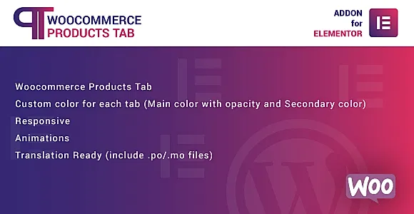 WooCommerce Products Tab for Elementor WordPress Plugin