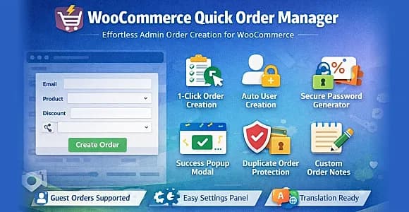WooCommerce Quick Order Manager WordPress Plugin