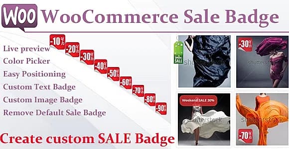 WooCommerce Sale Badges  - by Gema75 WordPress Plugin