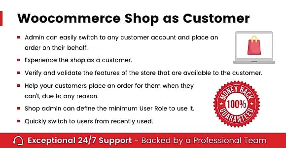 WooCommerce Shop As Customer WordPress Plugin