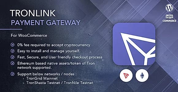WooCommerce TronLink Payment Gateway - WordPress Plugin