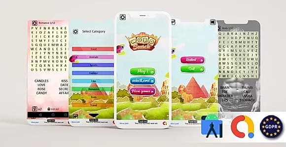 Word Search  (Admob + GDPR + Android Studio)