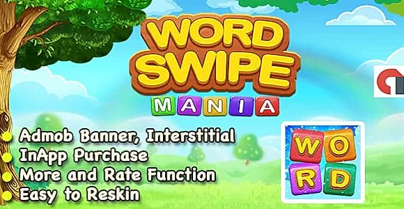 Word Swipe Puzzle Mania + IOS Version + InApp Purchase