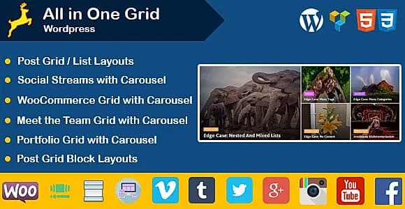 Wordpress : All in One Grid WordPress Plugin