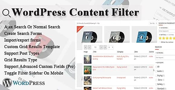 WordPress Content Filter WordPress Plugin