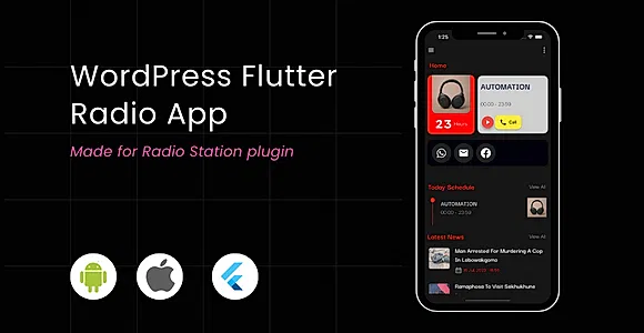 WordPress Flutter Radio App