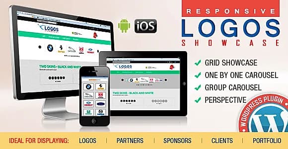 WordPress Logos Showcase - Grid and Carousel