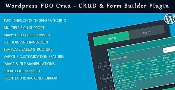 Wordpress PDO Crud WordPress Plugin