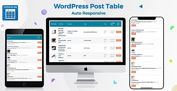 WordPress Post Table WordPress Plugin