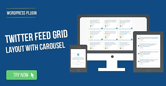 WordPress Twitter Feed Grid With Carousel WordPress Plugin