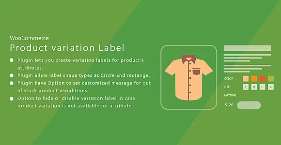 WordPress WooCommerce Product Variation Label