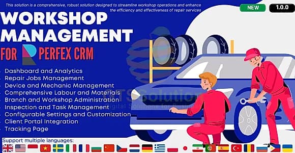 Workshop Management module for Perfex CRM