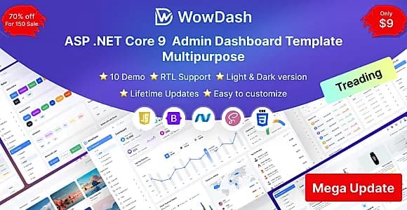 WowDash - ASP .NET Core 9 - Multipurpose Admin Dashboard Template