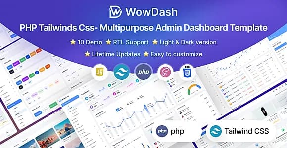 WowDash - Tailwinds Css PHP  - Multipurpose Admin Dashboard Template