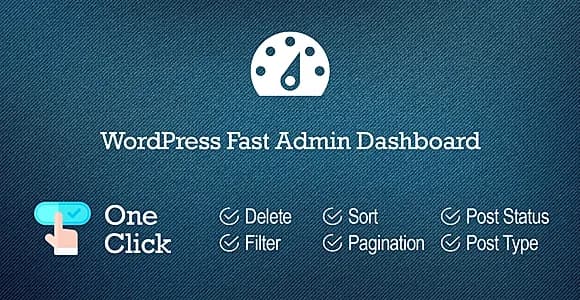 WP Fast Admin Dashboard WordPress Plugin