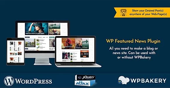 WP Featured News | Custom Posts Listing Plugin WordPress Plugin