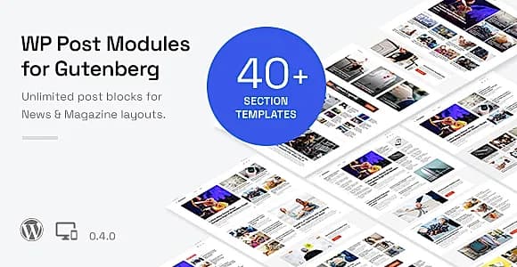 WP Post Modules for Gutenberg WordPress Plugin