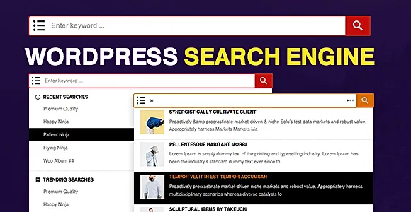WP Search Engine - WordPress / WooCommerce / Custom Post Types WordPress Plugin