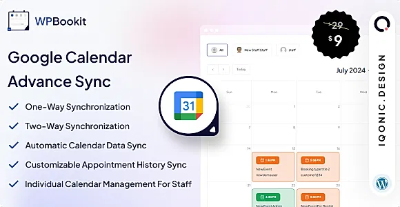 WPBookit Advanced Google Calendar WordPress Plugin