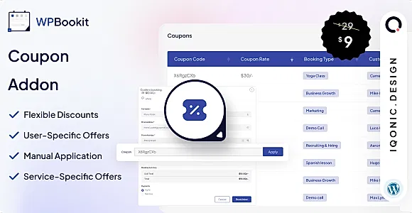 WPBookit Coupon Addon WordPress Plugin