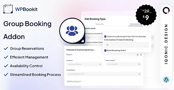 WPBookit - Easy Group Appointment Booking Plugin WordPress