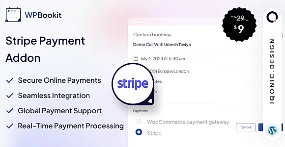 WPBookit - Stripe Payment (Addon)