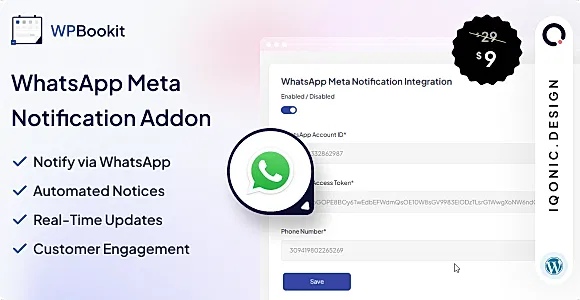 WPBookit - WhatsApp Notification (Addon)