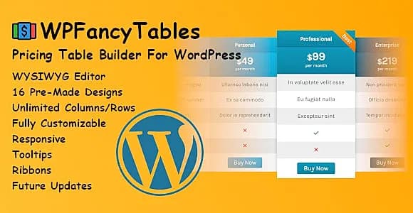 WPFancyTables WordPress Plugin