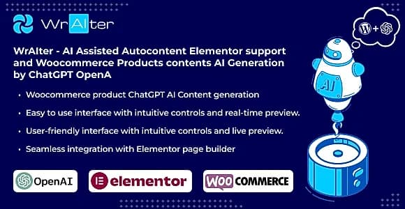 Wraiter - AI Assisted Autocontent Elementor Support WordPress Plugin