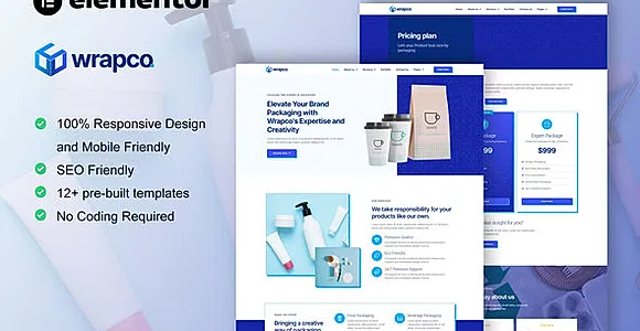 WrapCo - Packaging Company Elementor Template Kit