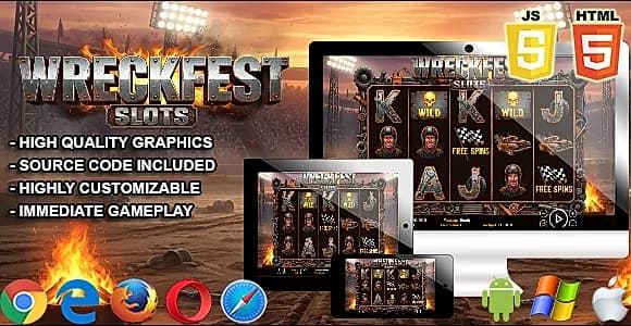 Wreckfest slots - HTML5 Slot Machine