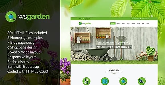 WS Garden - Responsive Gardening HTML Template