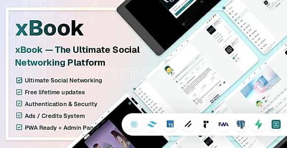 xBook — Social Networking JS Script