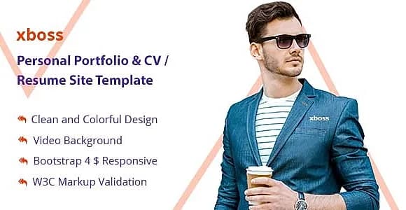 xboss Personal Portfolio & CV / Resume Site Template