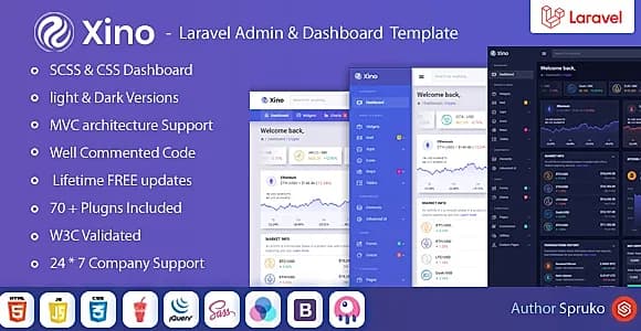 Xino – Laravel Crypto Admin & Dashboard Template