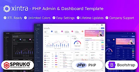 Xintra - PHP Admin & Dashboard Template
