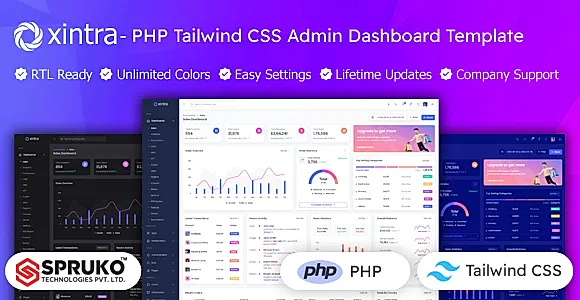 Xintra - PHP Tailwind CSS Admin Panel Template